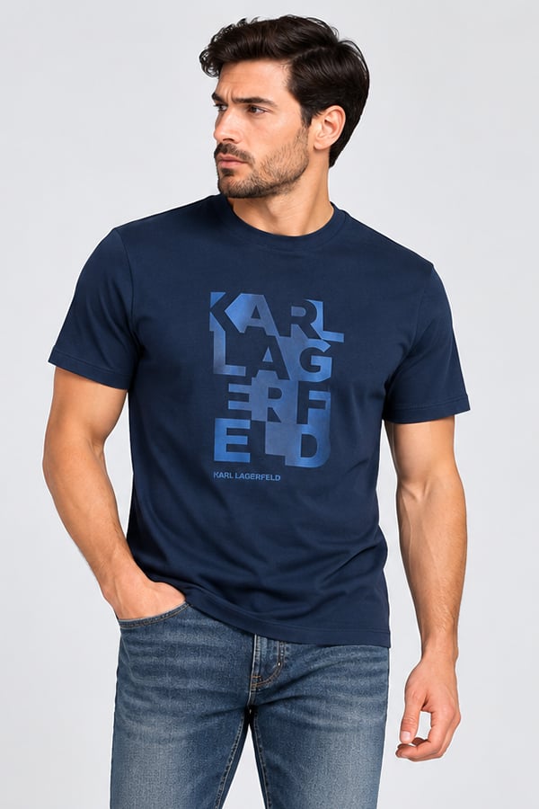 ΜΠΛΟΥΖΑ T-SHIRT KARL LAGERFELD - 690 ΜΠΛΕ